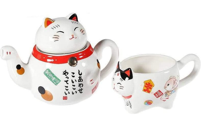 Service à thé Maneki Neko