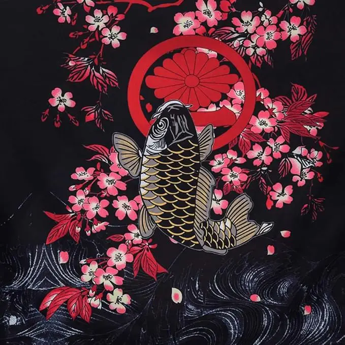 kimono femme motif carpe koï