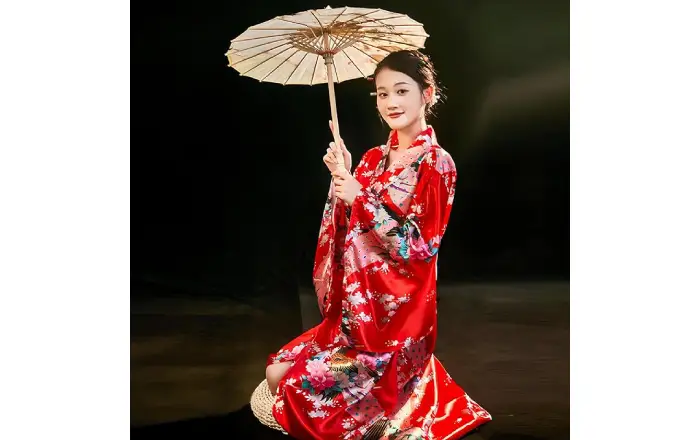 yukata femme rouge