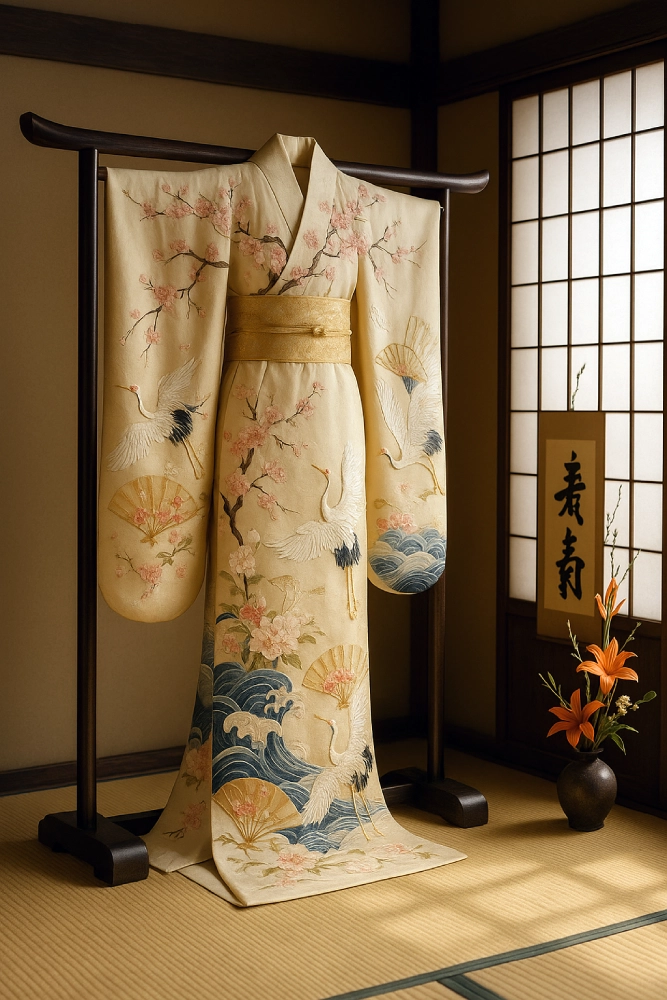 déshabille kimono soie femme motifs