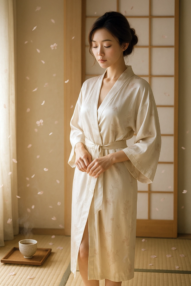 déshabille kimono soie femme